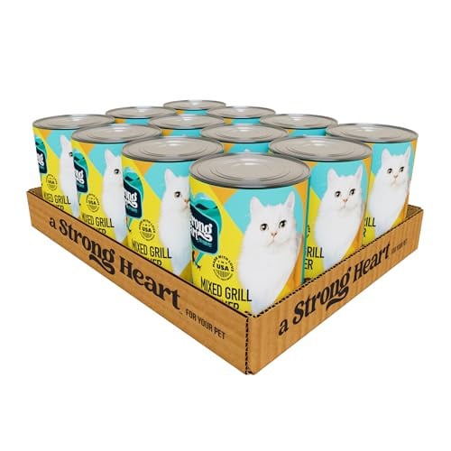 (Prime Deal) A Strong Heart Canned Wet Cat Food Mixed Grill Dinner Pâté 13.2 oz 12-Pack Deal