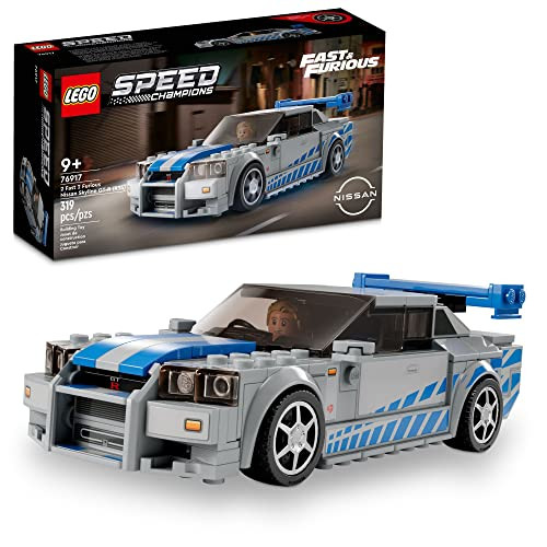 LEGO Speed Champions 319-Piece 2 Fast 2 Furious Nissan Skyline GT-R (R34)