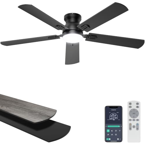 Ohniyou 52'' Low Profile Ceiling Fan with Lights Deal