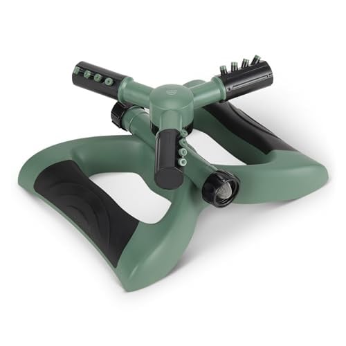 Amazon Basics Whirling Rotating Lawn Sprinkler with Adjustable Arms, 1500 sq ft Coverage Deal