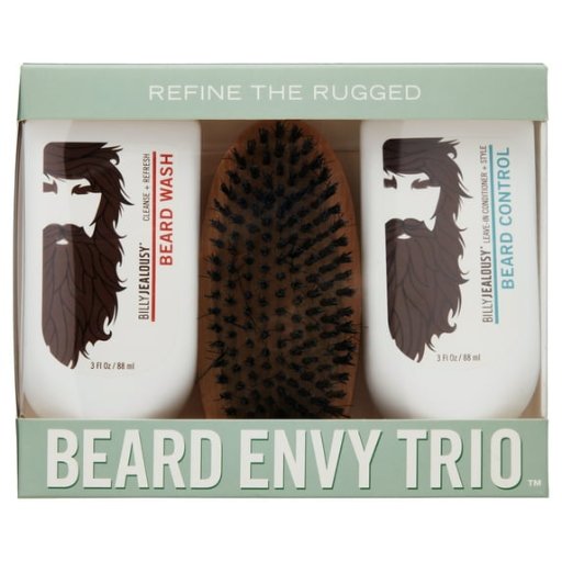 Billy Jealousy Original Beard Envy Kit w/ 3-Oz Beard Wash, 3-Oz Beard Control, & Boar Bristle Brush