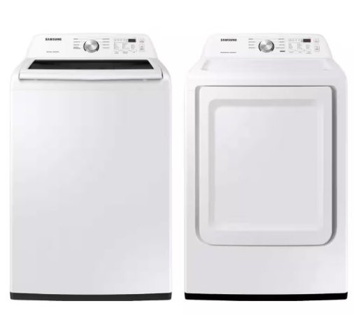 Samsung 4.5 cu. ft. Top Load Washer & 7.2 cu. ft. Dryer Set