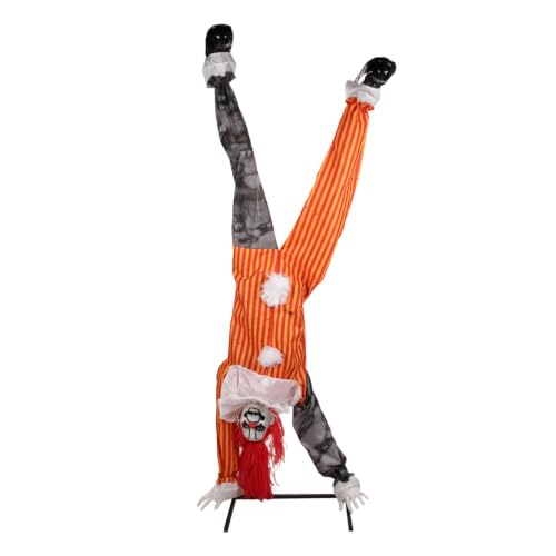Haunted Hill Farm 7.2-Ft. Upside Down Clown Halloween Animatronic Deal