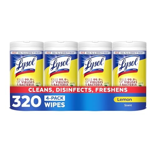 Lysol Disinfecting Wipes (Lemon) 4-Pack 80 Count Deal