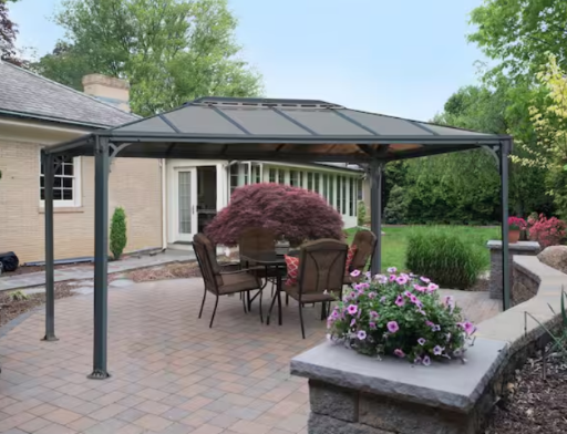 Martinique 10 ft. x 12 ft. Gray/Bronze Outdoor Hard Top Gazebo Deal