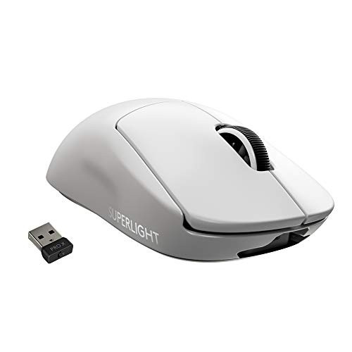 Logitech Pro X Superlight Wireless Optical Gaming Mouse w/ HERO 25K Sensor (White)