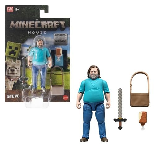 Minecraft Movie Steve Action Figure 4" Deal