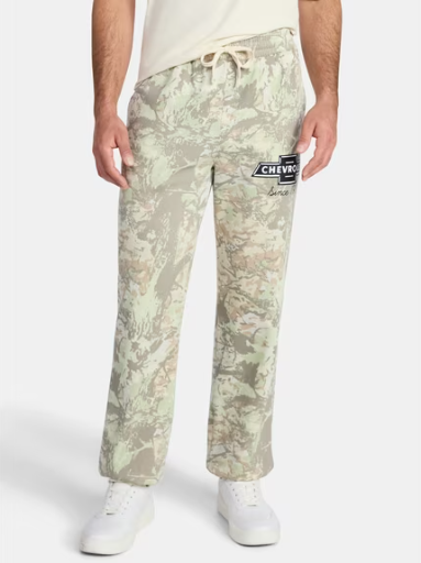 Chevrolet Men's and Big Men's Camo Fleece Jogger Pants, Sizes 2X-3XL