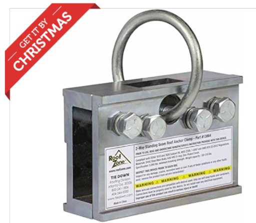 Tie Down Two Way Standing Seam Roof Anchor