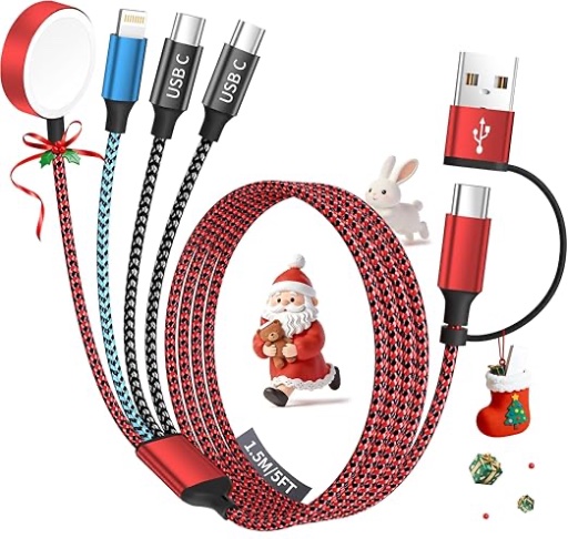 Travel Essentials 4-in-2 Multi Charging Cable for Apple Watch