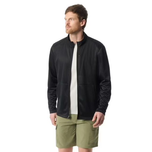 Bass & Co Men's Mixed Media Lightweight Full-Zip Jacket