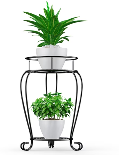 FOUKUS 2-Tier Tall Metal Rust-Proof Iron Plant Stand Deal