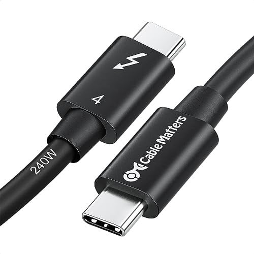 Cable Matters 3.3ft 40Gbps Thunderbolt 4 Cable with 8K Video and 240W Charging Deal