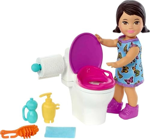 Barbie Skipper Babysitters Playset w/ Doll, Potty & Bathroom