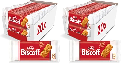 Lotus Biscoff Caramelized Biscuit Cookie Snack (20 sleeves of 2 extra large cookies)