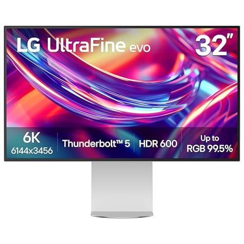 LG 32U990A-S 32-Inch Ultrafine 6K (6144 x 3456) Nano IPS Black Thunderbolt 5 Professional Monitor, 60Hz Deal