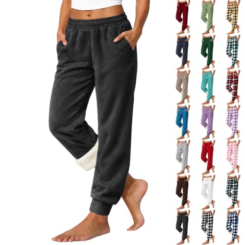 Fleece Lined Thermal Joggers Winter Lounge Sweatpants