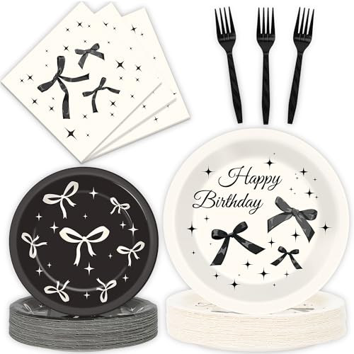 100 Pcs Bow Party Supplies, Serves 25