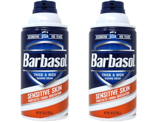 Barbasol Sensitive Skin Thick & Rich Shaving Cream 2-Pack 10-Oz Deal