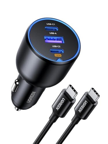 UGREEN 130W USB C Car Charger w/ Cable