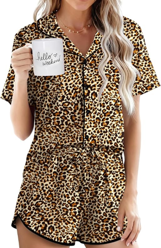 Ekouaer  Button Up Sleepwear 2 Piece Pjs - Many Options 