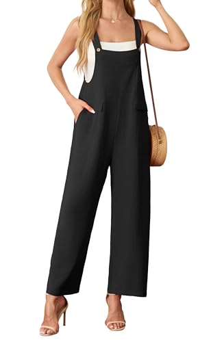 HiMONE Women's Boho Wide Leg Sleeveless Jumpsuit w/ Pockets