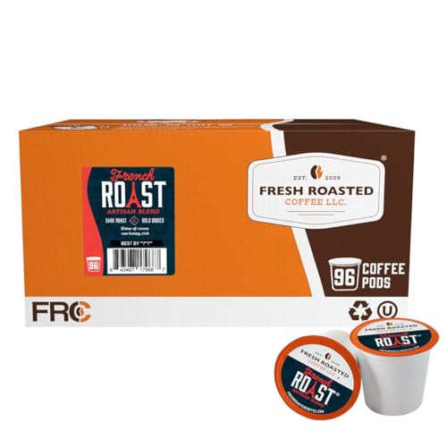Fresh Roasted Coffee French Roast Dark 96 Pods