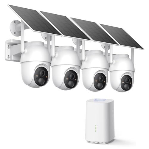 ELYSOO Wireless Outdoor Solar Security Cameras 4-Pack w/ PIR Motion Detection Deal
