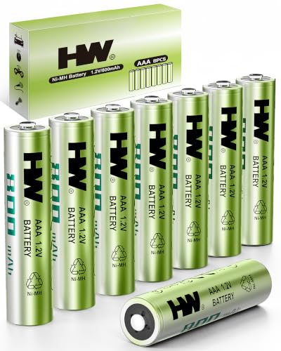 HW AAA NiMH Rechargeable Batteries 8-Pack 800mAh Deal