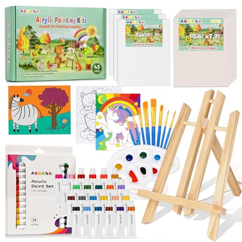 43-Piece Acrylic Painting Kits