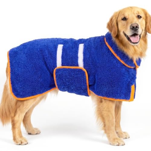 Bienbee Dog Bathrobe, Dark Blue XL