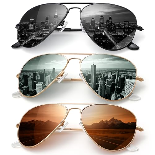 Kunchu Classic Aviator Polarized UV Protection Driving Sunglasses