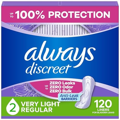 Always Discreet Incontinence Panty Liners Size 2 (Very Light) 120-Count