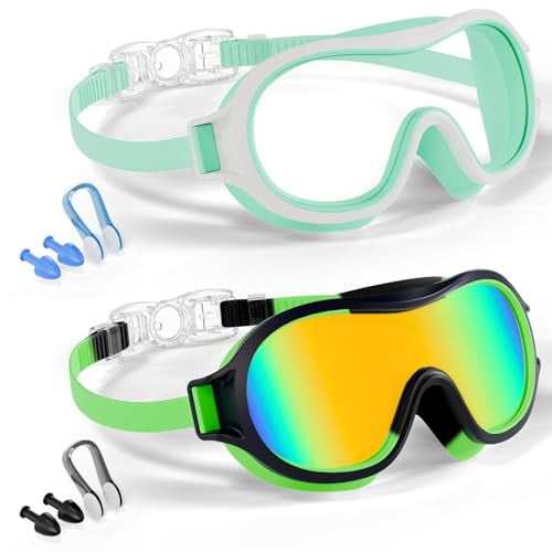 Aegend Kids' Swim Goggles 2-Pack (Ages 3-15) Deal