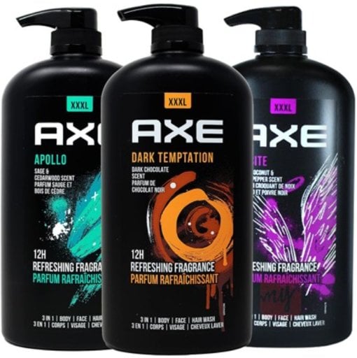 Axe Men's Body Wash Variety 3-Pack 33.8-Oz