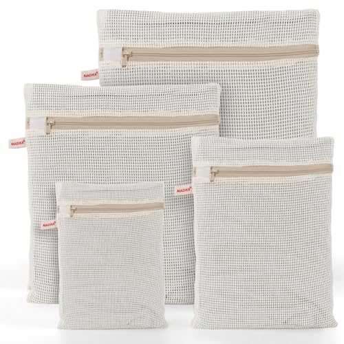 Cotton Mesh Laundry Bags 4-Pack