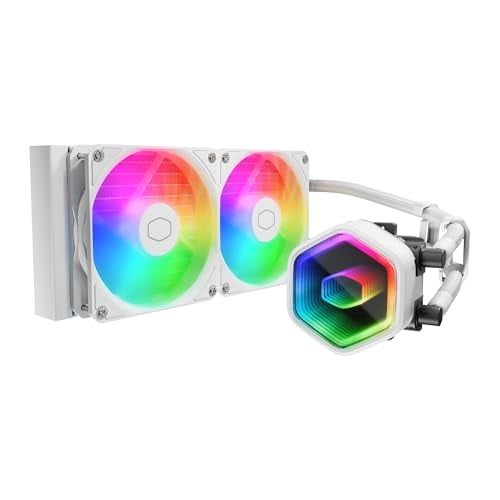 Cooler Master 240 Core II AIO Liquid CPU Cooler Infinity Mirror ARGB White Deal