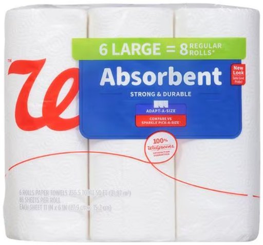Walgreens Absorbent Paper Towels 6-Pack Deal