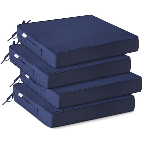 IPYNBAP Outdoor Chair Cushions 4-Pack 19-inch x 19-inch x 3-inch