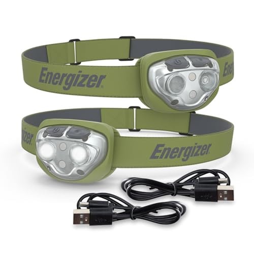 Energizer PRO-400 IPX4 Rechargeable Headlamp 2-Pack