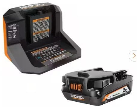 RIDGID 18V 2.0Ah Lithium-Ion Battery Starter Kit