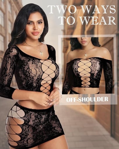 Womens Lingerie Fishnet Bodysuit