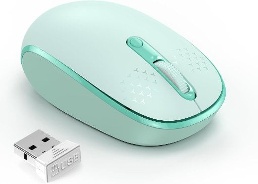 TECKNET 2.4GHz Quiet Wireless Mouse, 3 DPI Settings, Mint Green