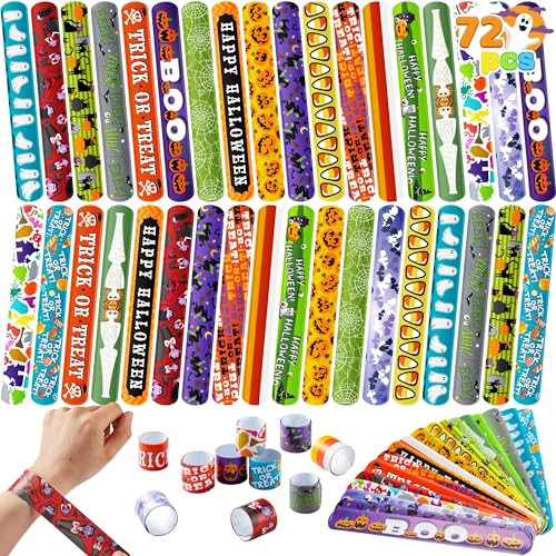 72 PCS Halloween Slap Bracelets
