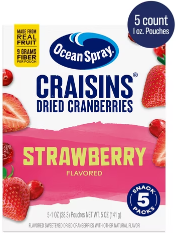 Ocean Spray CRAISINS 1oz Snack Pack, Box of 5 Deal