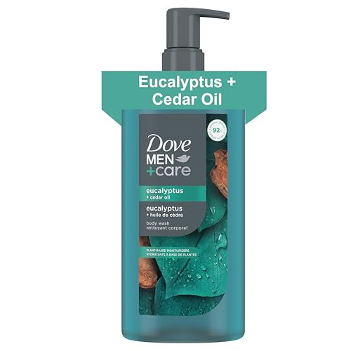 DOVE MEN + CARE Plant Based Body Wash, Eucalyptus + Cedar Oil, 26 Oz.