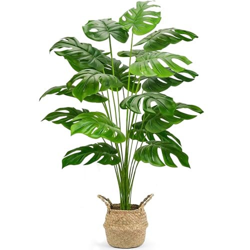 Der Rose 44" Tall Fake Plants with Basket Large Artificial Monstera Plants Indoor Deal