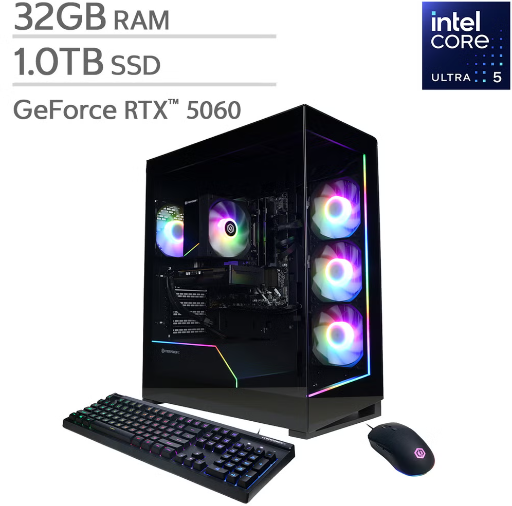 CyberPowerPC Gamer Xtreme Gaming Desktop 32GB DDR5 RAM 1TB SSD