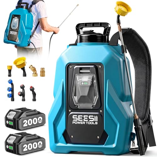 SEESII Backpack Sprayer Battery Powered, Leak-Proof 5-Gallon, Dual Battery Electric Sprayer Deal