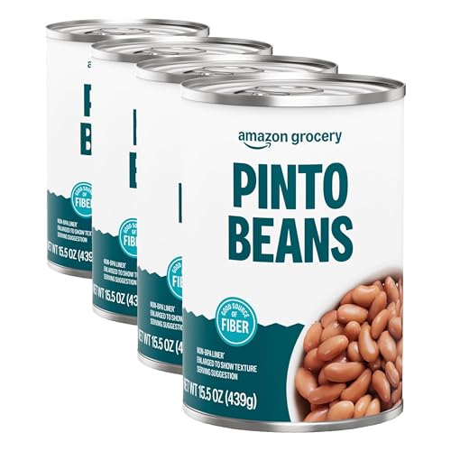 Amazon Fresh Canned Pinto Beans 15.5 Oz (Pack of 4)